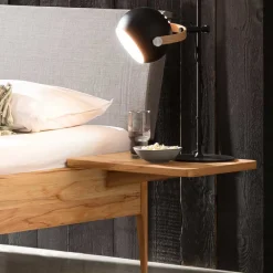 Wildbuche Bett mit Polsterkopfteil - Liancos Betten