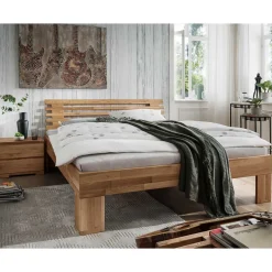 Best Wildeiche Bett & Nachtkonsolen - Esvilda II (dreiteilig) Betten