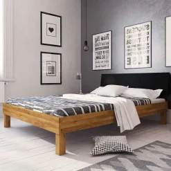 Wildeiche Bett mit 190cm Länge - Olbysca Betten