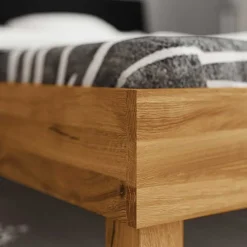 Wildeiche Bett mit 190cm Länge - Olbysca Betten