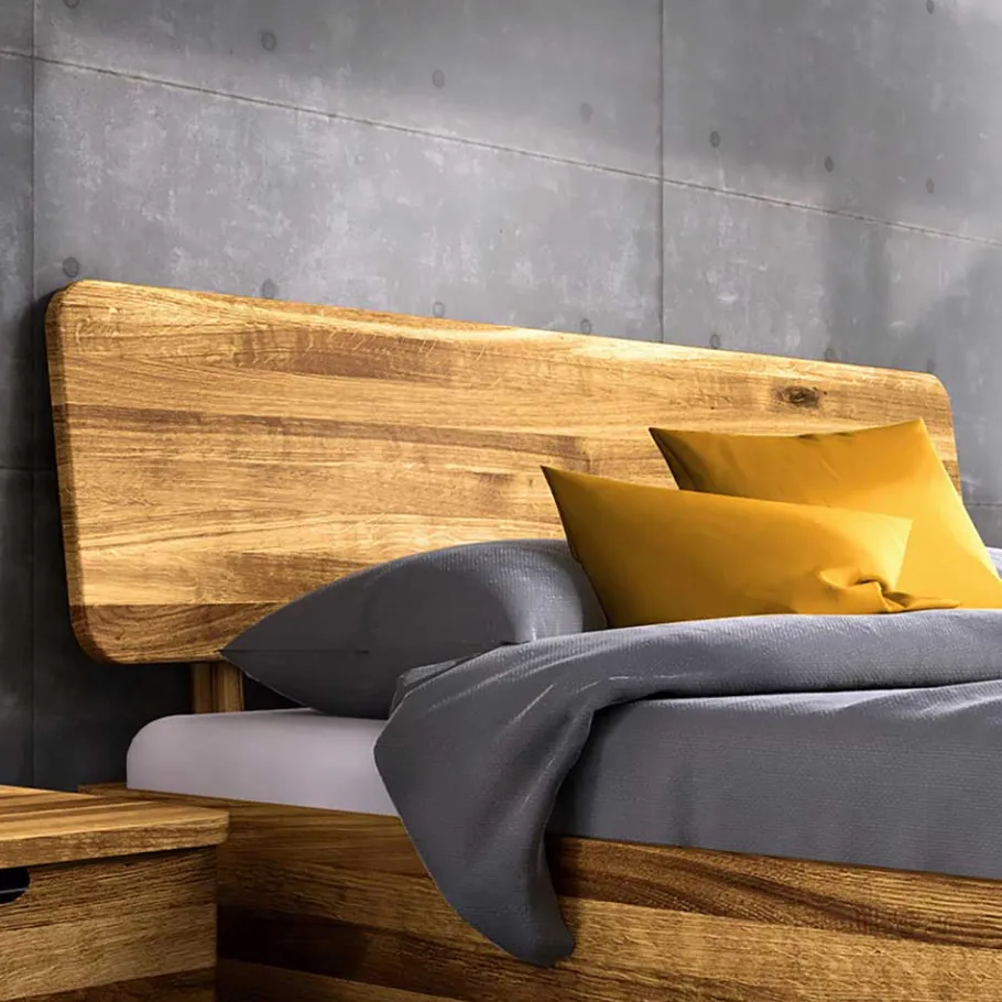 Best Wildeiche Bett mit Holzkopfteil - Casarius Betten