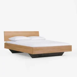 Wildeiche Bett Siao mit Kufengestell dunkel Betten