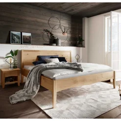 Best Wildeiche Doppelbett mit Holzkopfteil - Adeira Betten