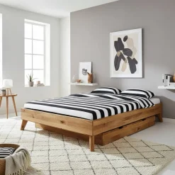 Outlet Wildeiche Einzelbett für Dachschrägen - Eavy V Betten