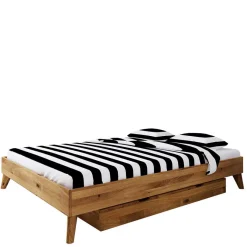 Outlet Wildeiche Einzelbett für Dachschrägen - Eavy V Betten