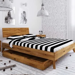 Best Wildeiche Einzelbett mit Unterlänge 190 cm - Eavy III Betten