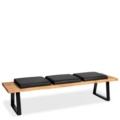 Outlet Wildeiche Esstischbank mit drei Sitzplätzen - Jessmine Sitzbank