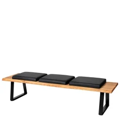 Outlet Wildeiche Esstischbank mit drei Sitzplätzen - Jessmine Sitzbank