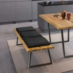 Outlet Wildeiche Esstischbank mit drei Sitzplätzen - Jessmine Sitzbank