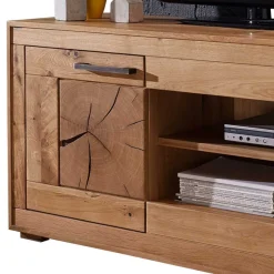 Outlet Wildeiche Fernsehtisch Troncon mit 130 cm Breite Tv & Hifi-Möbel|Lowboards