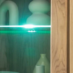 Sale Wildeiche Highboard Vitrine teilmassiv - Sophia Kommoden|Vitrinen