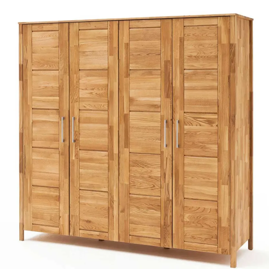 Sale Wildeiche Kleiderschrank mit Ausstattung - Memba I Kleiderschränke|Schränke