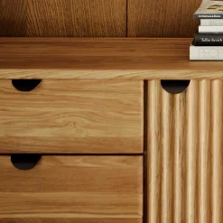 Outlet Wildeiche Lowboard mit Metall - Casarius Tv & Hifi-Möbel|Lowboards