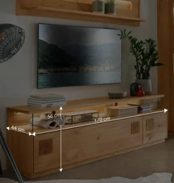 Wildeiche TV Board mit 170 cm Breite - Millena Tv & Hifi-Möbel|Lowboards