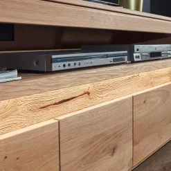 Outlet Wildeiche Unterschrank für TV mit Beleuchtung - Acmida Tv & Hifi-Möbel|Lowboards