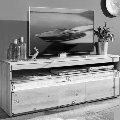 Outlet Wildeiche Unterschrank für TV mit Beleuchtung - Acmida Tv & Hifi-Möbel|Lowboards