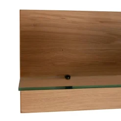 Sale Wildeiche Wandboard mit Glas-Ablage - Barrios Regale