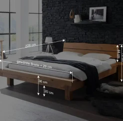 Best Wildeichebett in Natur geölt & gebürstet - Figuera Betten