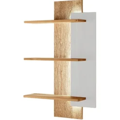 Sale Wildeiche-Wandregal in Natur und Weiß - Aljana Regale