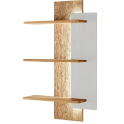 Sale Wildeiche-Wandregal in Natur und Weiß - Aljana Regale
