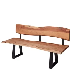 Wohnraum Baumkanten Bank mit Rückenlehne - Lussina Sitzbank