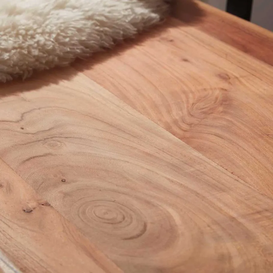 Wohnraum Baumkanten Bank mit Rückenlehne - Lussina Sitzbank