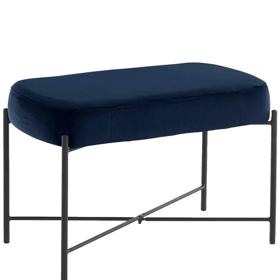 Wohnraum Sitzbank in Blau Samt - Isika Sitzbank