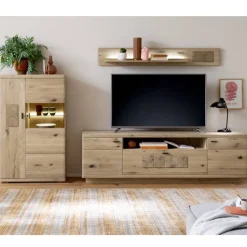 Wohnzimmer Anbauwand in Asteiche Hell - Losiamos (dreiteilig) Wohnwände