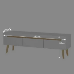 Wohnzimmer Anbauwand Möbel Kombi - Ginko (dreiteilig) Wohnwände