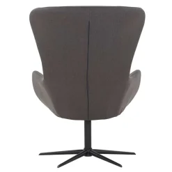 Wohnzimmer Designsessel in Dunkelgrau Stoff - Dessina Sessel