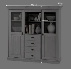 Wohnzimmer Highboard Piatra aus Kiefer teilmassiv Highboards
