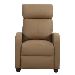 Clearance Wohnzimmer Kunstledersessel in Hellbraun - Ulnero Sessel