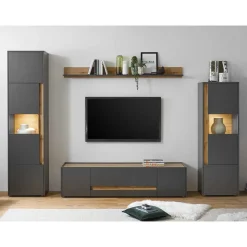 Wohnzimmer Möbel Wohnwand günstig - Ahilav (vierteilig) Wohnwände