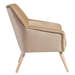 Clearance Wohnzimmer Polstersessel in Beige Samtvelours - Enzuena Sessel