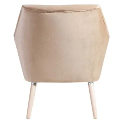 Clearance Wohnzimmer Polstersessel in Beige Samtvelours - Enzuena Sessel