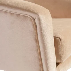 Clearance Wohnzimmer Polstersessel in Beige Samtvelours - Enzuena Sessel