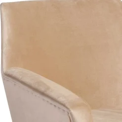 Clearance Wohnzimmer Polstersessel in Beige Samtvelours - Enzuena Sessel