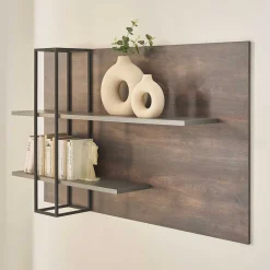 Wohnzimmer Regal in Eiche Dunkel und Anthrazit - Mundo Regale