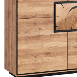 Wohnzimmer Schrank mit Hirnholz Applikation - Shipper Highboards