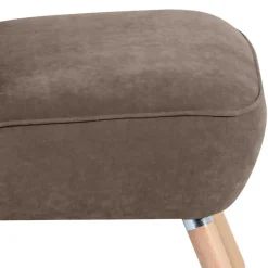 Sale Wohnzimmer Sessel in Beigegrau Velours - Vomano Sessel