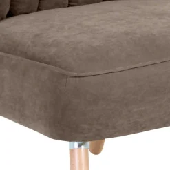 Sale Wohnzimmer Sessel in Beigegrau Velours - Vomano Sessel