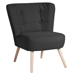 Clearance Wohnzimmer Sessel in Schwarz Stoffbezug - Adaliz Sessel