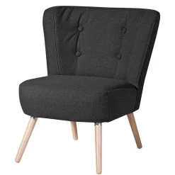 Clearance Wohnzimmer Sessel in Schwarz Stoffbezug - Adaliz Sessel
