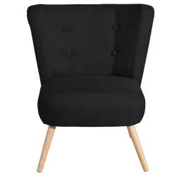 Clearance Wohnzimmer Stoffsessel in Schwarz - Adaliz Sessel