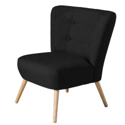 Clearance Wohnzimmer Stoffsessel in Schwarz - Adaliz Sessel