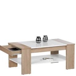 Sale Wohnzimmer Tisch in Weiß & Sonoma-Eiche - Dranico Tische