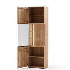 Wohnzimmer Vitrine in Eiche Bianco geölt - Crupean Vitrinen|Schränke