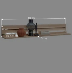 Sale Wohnzimmer Wandboard aus hellem Massivholz - Azzurian Regale