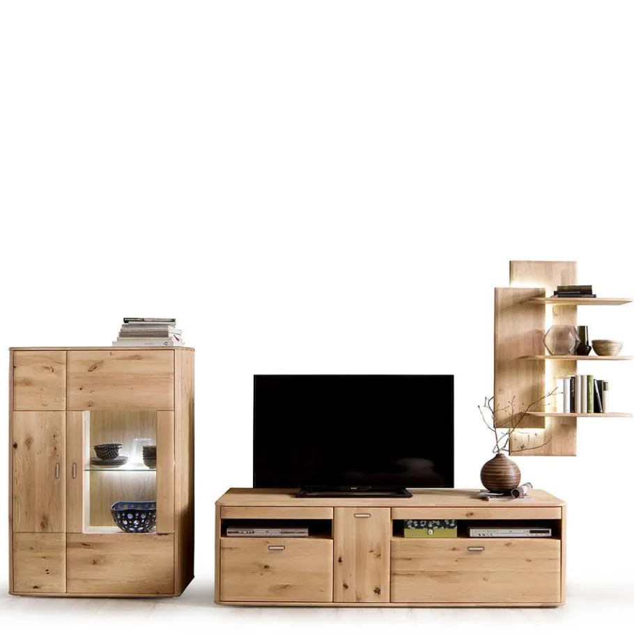 Wohnzimmermöbel Set aus Holz - Destal (dreiteilig) Wohnwände