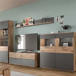 WohnzimmerschrÀnke & Regal - TV Wand - Lucios (vierteilig) WohnwÀnde